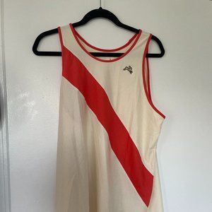 New (Unworn) Tracksmith Men's Running Singlet Shirt (White/Cream, Orange/Red), S